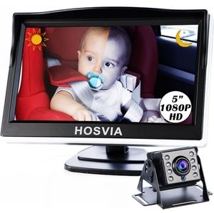 HOSVIA Baby Car Camera, 5 Inch HD 1080P Special Low Light Level Night Vision